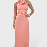 ABITO HALTER CON ROSA