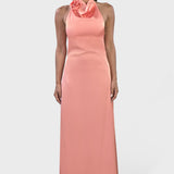 ABITO HALTER CON ROSA