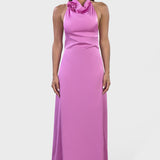 ABITO HALTER CON ROSA