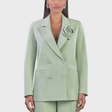 BLAZER DOPPIOPETTO CON ROSA