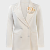 BLAZER DOPPIOPETTO CON ROSA