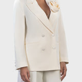 BLAZER DOPPIOPETTO CON ROSA