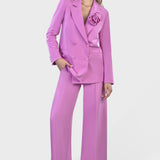 BLAZER DOPPIOPETTO CON ROSA