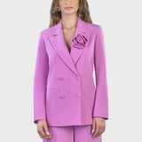 BLAZER DOPPIOPETTO CON ROSA