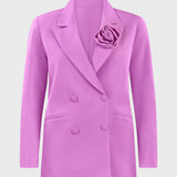 BLAZER DOPPIOPETTO CON ROSA