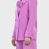 BLAZER DOPPIOPETTO CON ROSA