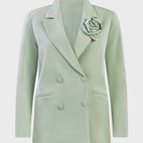 BLAZER DOPPIOPETTO CON ROSA