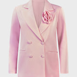 BLAZER DOPPIOPETTO CON ROSA
