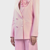 BLAZER DOPPIOPETTO CON ROSA