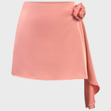 GONNA IN SATIN CON ROSA