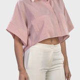 CAMICIA CROPPED A RIGHE