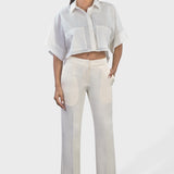 CAMICIA CROPPED A RIGHE