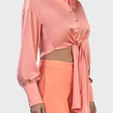 CROPPED SHIRT WITH KNOT