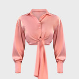 CROPPED SHIRT WITH KNOT