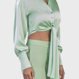CROPPED SHIRT WITH KNOT