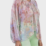FLORAL ORGANZA BLOUSE