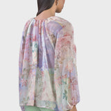 FLORAL ORGANZA BLOUSE