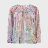 FLORAL ORGANZA BLOUSE