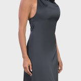 ABITO HALTER CON ROSA