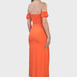 MIDI DRESS WITH SPLIT