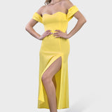 MIDI DRESS WITH SPLIT