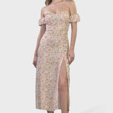 ROMANTIC MIDI DRESS WITH SPLIT
