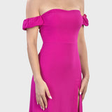 MIDI DRESS WITH SPLIT
