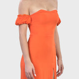 MIDI DRESS WITH SPLIT