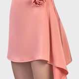 SATIN SKIRT WITH ROSE