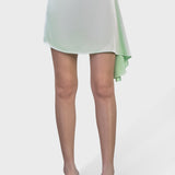 SATIN SKIRT WITH ROSE
