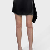 SATIN SKIRT WITH ROSE