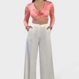 CROP TOP DETTAGLIO ROSA