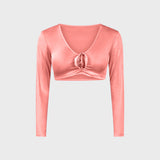 CROP TOP DETTAGLIO ROSA