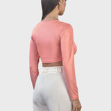 CROP TOP DETTAGLIO ROSA