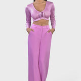 CROP TOP DETTAGLIO ROSA