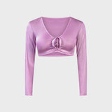 CROP TOP DETTAGLIO ROSA