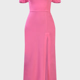 MIDI DRESS WITH SPLIT