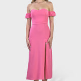 MIDI DRESS WITH SPLIT