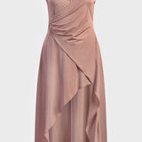 SHINE DRESS WITH DRAPING