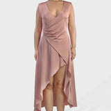 SHINE DRESS WITH DRAPING