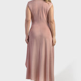 SHINE DRESS WITH DRAPING