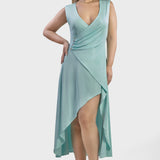 SHINE DRESS WITH DRAPING
