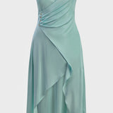 SHINE DRESS WITH DRAPING