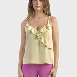 TOP WITH STRAPS AND RUFFLES