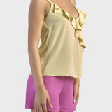 TOP WITH STRAPS AND RUFFLES