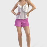 TOP WITH STRAPS AND RUFFLES