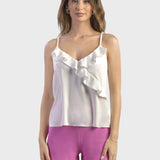 TOP WITH STRAPS AND RUFFLES