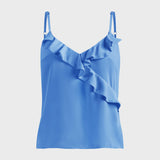 TOP WITH STRAPS AND RUFFLES