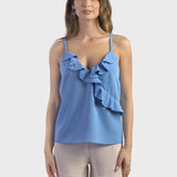 TOP WITH STRAPS AND RUFFLES