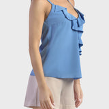TOP WITH STRAPS AND RUFFLES